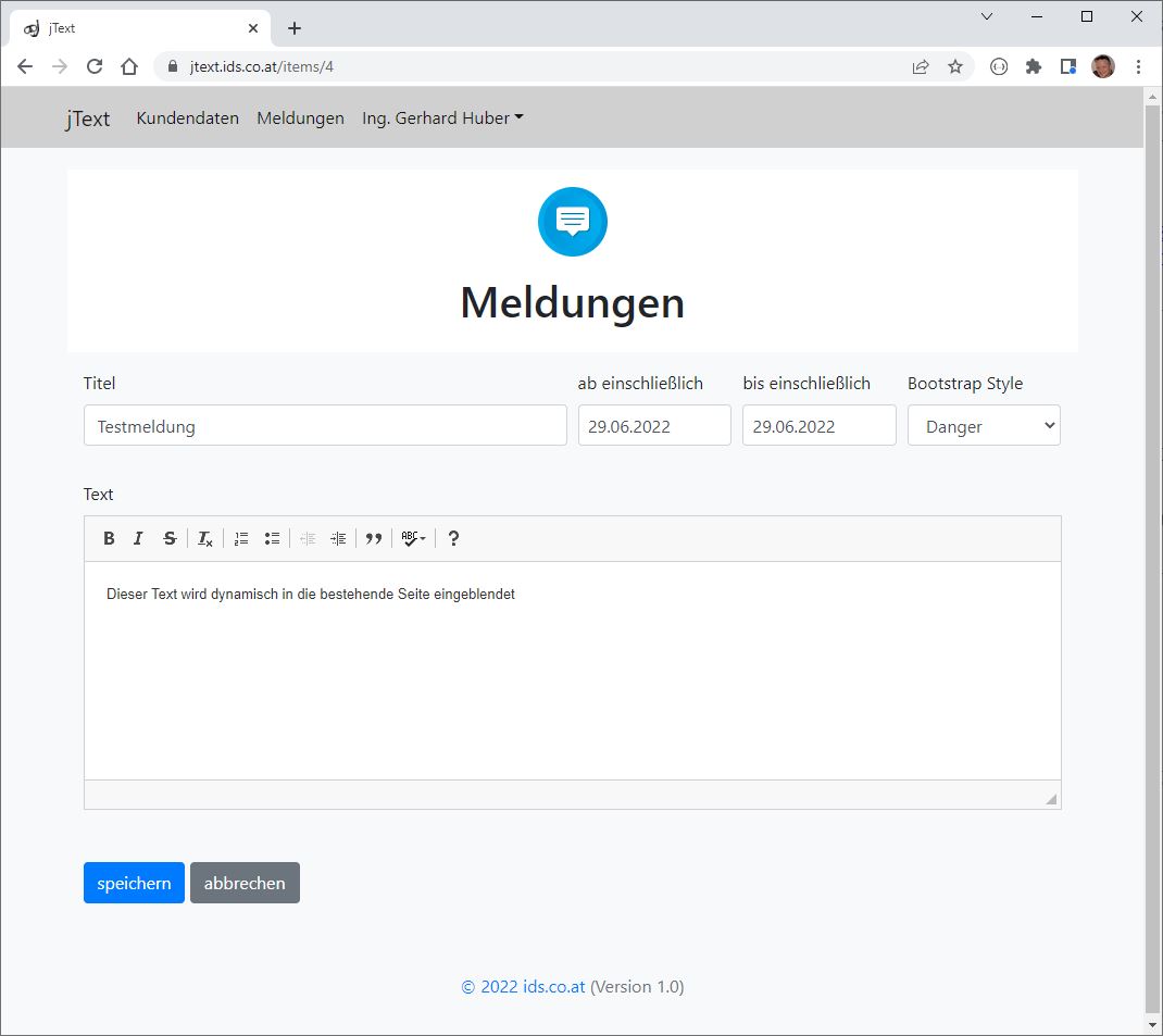 Medungsdetails